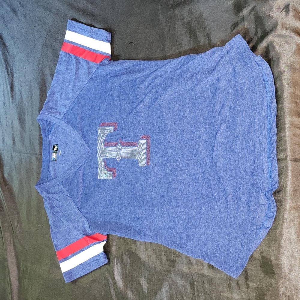 NEW MLB Texas Rangers Bling Shirt Size Large